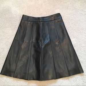 Black leather Anne Klein skirt